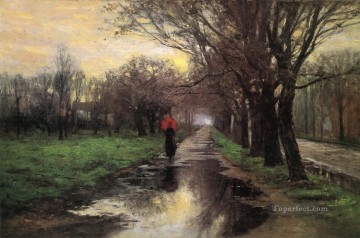  Theodore Art - Meridian Street Thawing Weather Impressionist Indiana landscapes Theodore Clement Steele Landscape